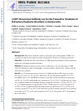 Cover page: Calcitonin Gene–Related Peptide Monoclonal Antibody Use for the Preventive Treatment of Refractory Headache Disorders in Adolescents