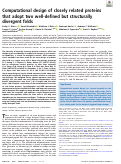 Cover page: Computational design of closely related proteins that adopt two well-defined but structurally divergent folds