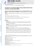 Cover page: Perceptions of Caring Recruitment Among Older Adults: African Americans and Non-Latinx Whites.