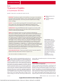 Cover page: Treatment of Syphilis: A Systematic Review