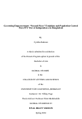 Cover page: Governing Empowerment: “Second-Wave” Feminism and Population Control Post-1971 War of Independence in Bangladesh