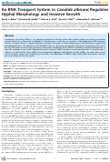 Cover page: An RNA Transport System in Candida albicans Regulates Hyphal Morphology and Invasive Growth