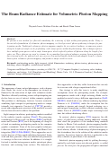 Cover page: The Beam Radiance Estimate for Volumetric Photon Mapping