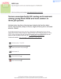 Cover page: Factors associated with HIV testing and treatment among young Black MSM and trans women in three jail systems