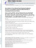 Cover page: Associations of Low Vitamin D and Elevated Parathyroid Hormone Concentrations With Bone Mineral Density in Perinatally HIV-Infected Children