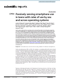 Cover page: Passively sensing smartphone use in teens with rates of use by sex and across operating systems