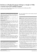 Cover page of Predictors of Alcohol Treatment Seeking in a Sample of Older Adults in the GET SMART Program