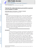 Cover page: Think fast! The relationship between goal prediction speed and social competence in infants