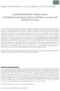 Cover page: Legal Predistribution, Market Justice, and Dedemocratization: Polanyi and Piketty on Law and Political Economy