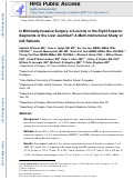 Cover page: Is minimally invasive surgery of lesions in the right superior segments of the liver justified? A multi-institutional study of 245 patients.