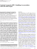 Cover page: Galectin-3 promotes HIV-1 budding via association with Alix and Gag p6