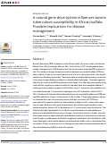 Cover page: A natural gene drive system influences bovine tuberculosis susceptibility in African buffalo: Possible implications for disease management.