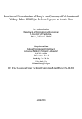 Cover page: Experimental Determinations of Henry's Law Constants of Polybrominated Diphenyl Ethers (PBDEs) to Evaluate Exposure to Aquatic Biota