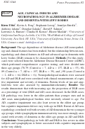 Cover page: P2‐117: Age, clinical indices and neuropathology in Alzheimer disease and dementia with lewy bodies