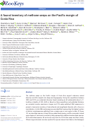 Cover page: A faunal inventory of methane seeps on the Pacific margin of Costa Rica