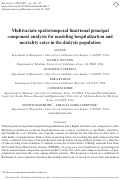 Cover page of Multivariate spatiotemporal functional principal component analysis for modeling hospitalization and mortality rates in the dialysis population.