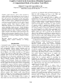 Cover page: Cognitive Control in the Generation of Random Sequences: A Computational Study of Secondary Task Effects