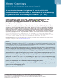 Cover page: A randomized controlled phase III study of VB-111 combined with bevacizumab vs bevacizumab monotherapy in patients with recurrent glioblastoma (GLOBE)