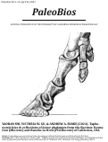 Cover page: Taphonomic bias in collections of horse phalanges from the Barstow Formation (Miocene) and Rancho La Brea (Pleistocene) of California, USA