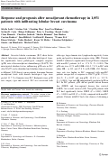 Cover page: Response and prognosis after neoadjuvant chemotherapy in 1,051 patients with infiltrating lobular breast carcinoma