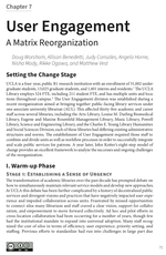 Cover page: User Engagement - A Matrix Reorganization