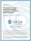 Cover page: The Impact of Digital Credit in Developing Economies: A Review of Recent Evidence