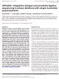 Cover page: InPhaDel: integrative shotgun and proximity-ligation sequencing to phase deletions with single nucleotide polymorphisms.