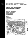 Cover page: Cleanroom Energy Benchmarking in High-Tech and Biotech Industries