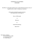 Cover page: The Effects of a Paraphrasing Intervention on Word Problem Solving Accuracy of English Learners at Risk for Mathematic Disabilities