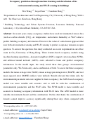 Cover page: Occupancy prediction through machine learning and data fusion of environmental sensing and Wi-Fi sensing in buildings