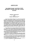 Cover page: Transboundary Air Pollution between Canada and the United States