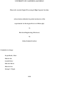 Cover page: Physically Assisted Signal Processing in High-Capacity Systems