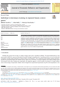 Cover page of Individual evolutionary learning in repeated beauty contest games