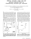 Cover page: Utilizing crosswell, single well and pressure transient tests for characterizing fractured gas reservoirs