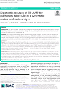 Cover page: Diagnostic accuracy of TB-LAMP for pulmonary tuberculosis: a systematic review and meta-analysis