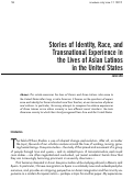 Cover page: Stories of Identity, Race, and Transnational Experience in the Lives of Asian Latinos in the United States