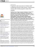 Cover page: Treatment and outcomes in children with multidrug-resistant tuberculosis: A systematic review and individual patient data meta-analysis.