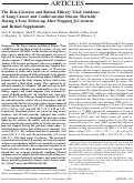 Cover page: The Beta-Carotene and Retinol Efficacy Trial: Incidence of Lung Cancer and Cardiovascular Disease Mortality During 6-Year Follow-up After Stopping β-Carotene and Retinol Supplements