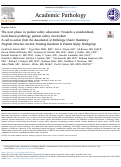 Cover page: The next phase in patient safety education: Towards a standardized, tools-based pathology patient safety curriculum: <i>A call to action from the Association of Pathology Chairs</i>' <i>Residency Program Directors Section Training Residents in Patient Safety Workgroup</i>.