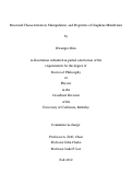 Cover page: Structural Characterization, Manipulation, and Properties of Graphene Membranes