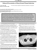 Cover page: Delayed Presentation of Deep Sternal Wound Infection