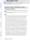 Cover page: Evaluation of the effects of ultraviolet light on bacterial contaminants inoculated into whole milk and colostrum, and on colostrum immunoglobulin G