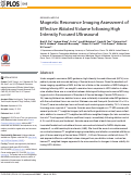 Cover page: Magnetic Resonance Imaging Assessment of Effective Ablated Volume following High Intensity Focused Ultrasound