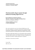 Cover page: Workzone Safety Improvements through Enhanced Warning Signal Devices