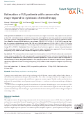 Cover page: Estimation of US patients with cancer who may respond to cytotoxic chemotherapy.