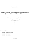 Cover page: Future Networks of Gravitational Wave Detectors: Quantum Noise and Space Detectors