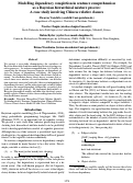 Cover page: Modelling dependency completion in sentence comprehensionas a Bayesian hierarchical mixture process:A case study involving Chinese relative clauses