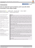 Cover page: Immune epigenetic age in pregnancy and 1 year after birth: Associations with weight change