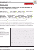 Cover page: Integrating airborne remote sensing and field campaigns for ecology and Earth system science