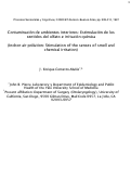 Cover page: Contaminación de ambientes interiores: Estimulación de los sentidos del olfato e irritación química (Indoor air pollution: Stimulation of the senses of smell and chemical irritation)